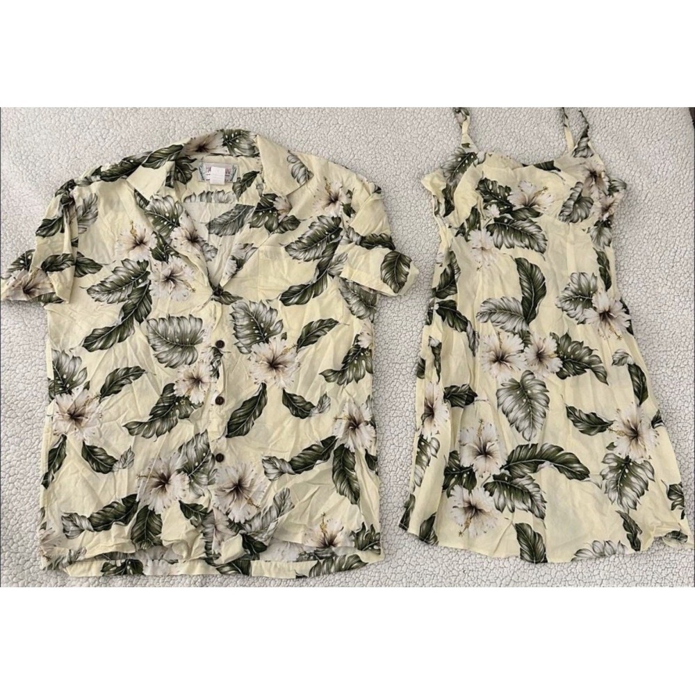 HALE KALANI Couple outfit Matching Hawaiian Shirt & Dress Small